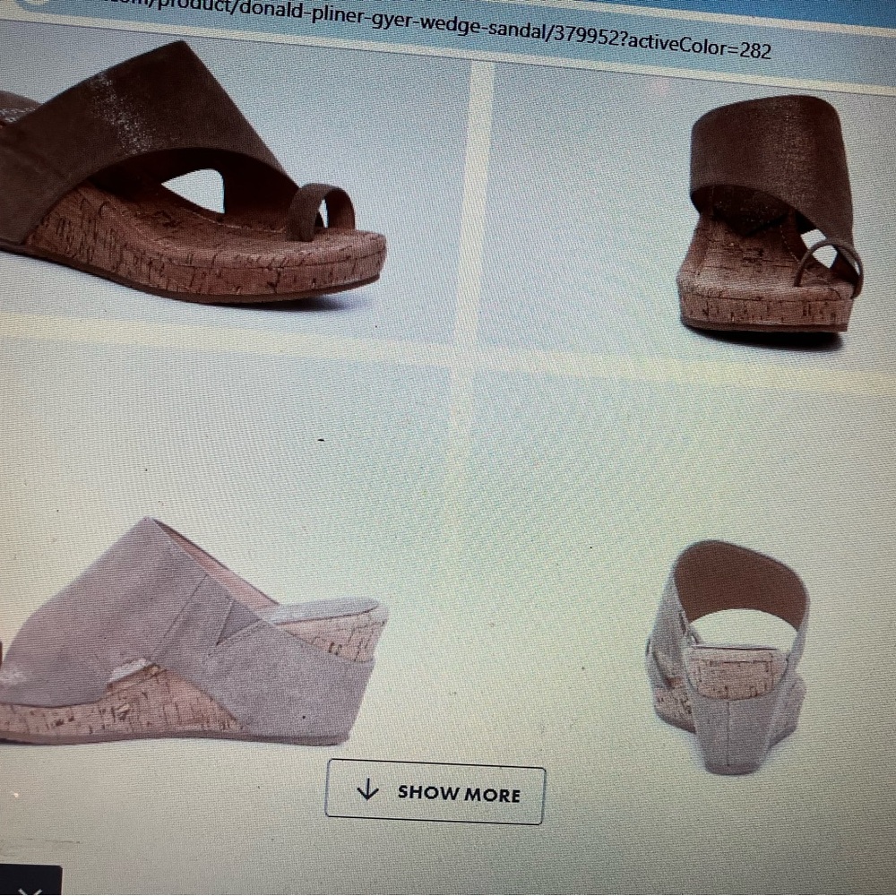 Slip on platform sandal. .75 inch platform, 2.6” wedge. Rubber traction sole.